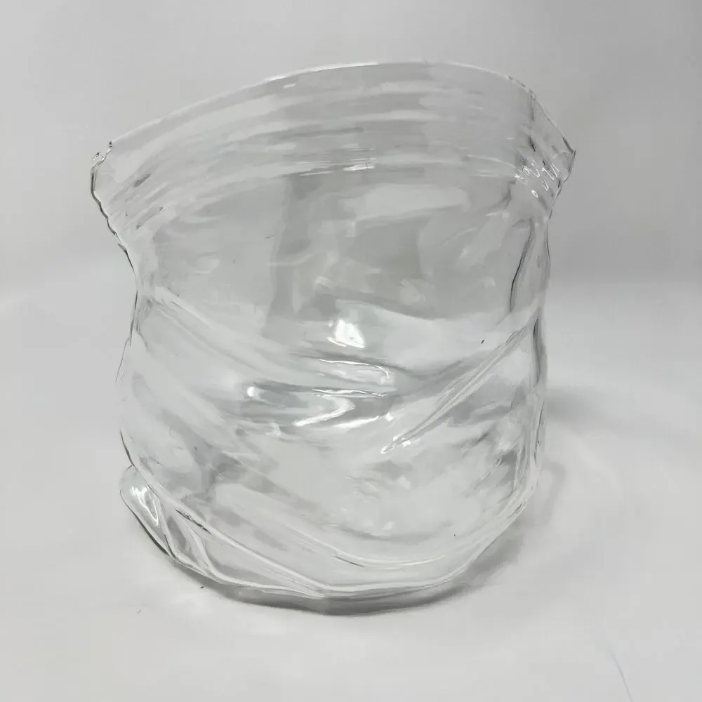 Genuine Fred UNZIPPED Baggie Original Art Glass Zipper Bag Hand Blown Candy Gift